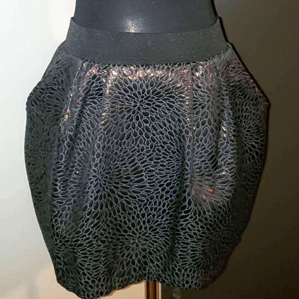 Mini Metallic Tulip Skirt